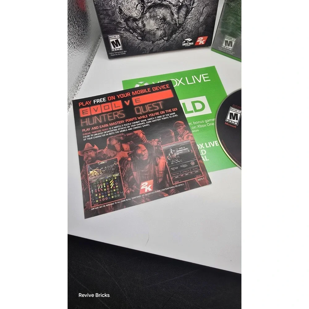 Evolve (Microsoft Xbox One, 2015) CIB Complete W/ Slipcover Tested Working Great